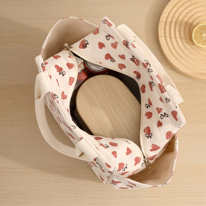 Geantă de prânz din velur, cu izolație termică, cutie de prânz, geantă de mână multifuncțională pentru școală pentru copii, geantă frigorifică pentru picnic.