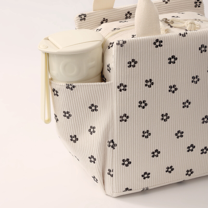 Geantă de prânz din velur, cu izolație termică, cutie de prânz, geantă de mână multifuncțională pentru școală pentru copii, geantă frigorifică pentru picnic.