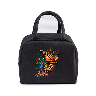 Vintage Butterfly Lõunakott Üliõpilaskontor Naised Mehed Bento Pouch Esteetika Liblika isolatsioon Kaasaskantavad piknikutoidud Lõunakotid