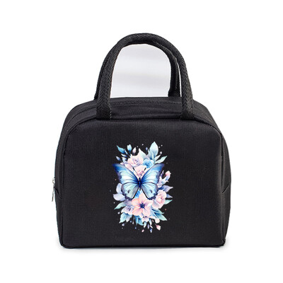 Vintage Butterfly Lõunakott Üliõpilaskontor Naised Mehed Bento Pouch Esteetika Liblika isolatsioon Kaasaskantavad piknikutoidud Lõunakotid