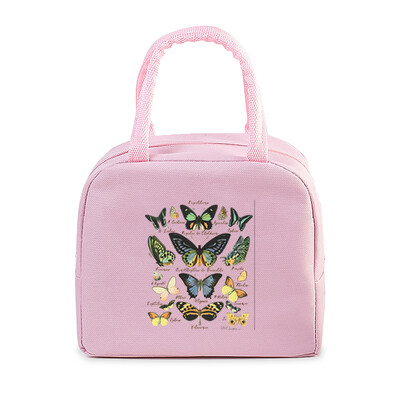 Vintage Butterfly Lõunakott Üliõpilaskontor Naised Mehed Bento Pouch Esteetika Liblika isolatsioon Kaasaskantavad piknikutoidud Lõunakotid