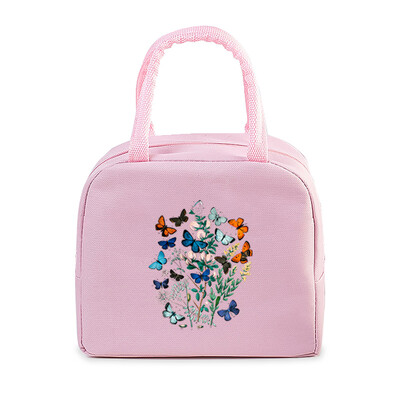 Vintage Butterfly Lõunakott Üliõpilaskontor Naised Mehed Bento Pouch Esteetika Liblika isolatsioon Kaasaskantavad piknikutoidud Lõunakotid