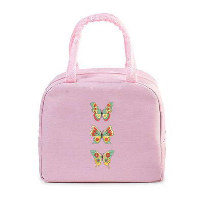 Vintage Butterfly Lõunakott Üliõpilaskontor Naised Mehed Bento Pouch Esteetika Liblika isolatsioon Kaasaskantavad piknikutoidud Lõunakotid