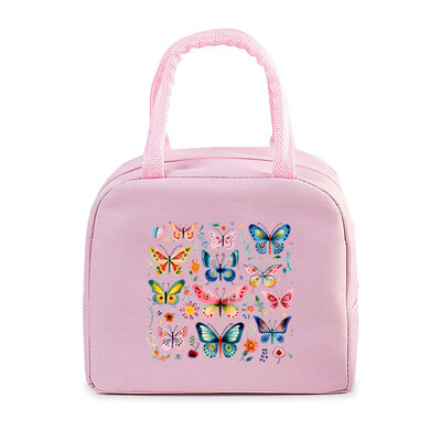 Vintage Butterfly Lõunakott Üliõpilaskontor Naised Mehed Bento Pouch Esteetika Liblika isolatsioon Kaasaskantavad piknikutoidud Lõunakotid