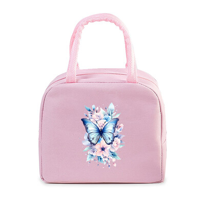 Vintage Butterfly Lõunakott Üliõpilaskontor Naised Mehed Bento Pouch Esteetika Liblika isolatsioon Kaasaskantavad piknikutoidud Lõunakotid