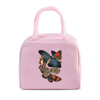 Vintage Butterfly Lõunakott Üliõpilaskontor Naised Mehed Bento Pouch Esteetika Liblika isolatsioon Kaasaskantavad piknikutoidud Lõunakotid