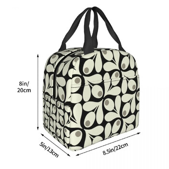 Acorn Spot Orla Kiely Lunch Box Γυναικείο Πολυλειτουργικό Σκανδιναβικό Floral Cooler Θερμική μονωμένη τσάντα μεσημεριανού φαγητού Εργασία γραφείου