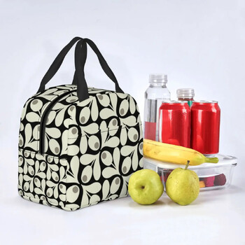 Acorn Spot Orla Kiely Lunch Box Γυναικείο Πολυλειτουργικό Σκανδιναβικό Floral Cooler Θερμική μονωμένη τσάντα μεσημεριανού φαγητού Εργασία γραφείου