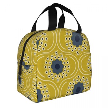 Orla Kiely Bubble Flowers Insulated Lunch Bag για γυναίκες Αδιάβροχο Σκανδιναβικό θερμικό ψυγείο μεσημεριανό Tote Beach Camping Travel