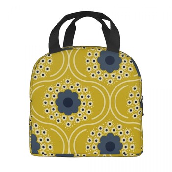 Orla Kiely Bubble Flowers Insulated Lunch Bag για γυναίκες Αδιάβροχο Σκανδιναβικό θερμικό ψυγείο μεσημεριανό Tote Beach Camping Travel