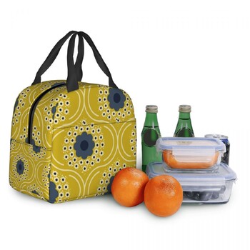 Orla Kiely Bubble Flowers Insulated Lunch Bag για γυναίκες Αδιάβροχο Σκανδιναβικό θερμικό ψυγείο μεσημεριανό Tote Beach Camping Travel