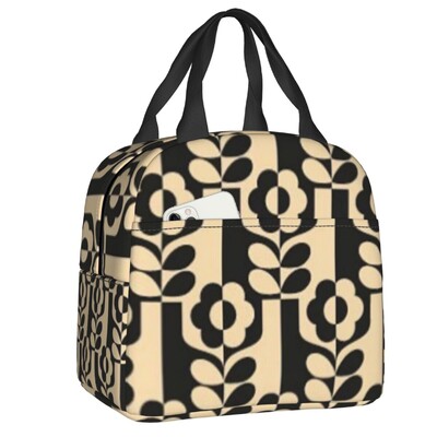 Orla Kiely Bubble Flowers Geantă de prânz termoizolantă pentru femei, etanșă, scandinavă, geantă termică pentru prânz, plajă, camping, călătorie