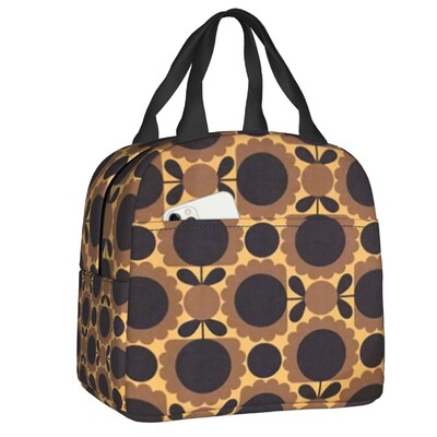 Orla Kiely Bubble Flowers Geantă de prânz termoizolantă pentru femei, etanșă, scandinavă, geantă termică pentru prânz, plajă, camping, călătorie