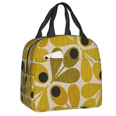 Orla Kiely Bubble Flowers Geantă de prânz termoizolantă pentru femei, etanșă, scandinavă, geantă termică pentru prânz, plajă, camping, călătorie