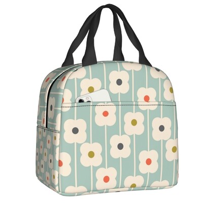 Orla Kiely Bubble Flowers Geantă de prânz termoizolantă pentru femei, etanșă, scandinavă, geantă termică pentru prânz, plajă, camping, călătorie