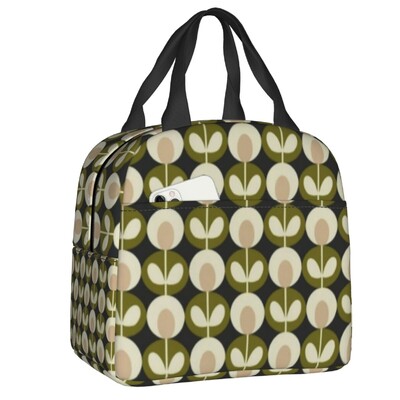 Orla Kiely Bubble Flowers Geantă de prânz termoizolantă pentru femei, etanșă, scandinavă, geantă termică pentru prânz, plajă, camping, călătorie