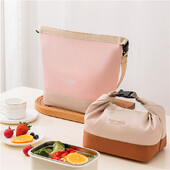 Pārnēsājama pusdienu soma ar sprādzi Izturīga, izolēta pusdienu kastīte Tote Cooler rokassomiņa Termiskā Bento maisiņš pārtikas pārnēsāšanas plecu somas