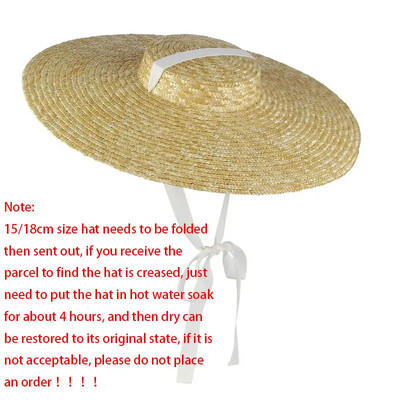 Pălărie de paie cu boruri late pentru femei Pălărie de soare țesută de vară Pălărie de plajă cu boruri supradimensionate Sărbători Copii de vară Căciuli de soare casual