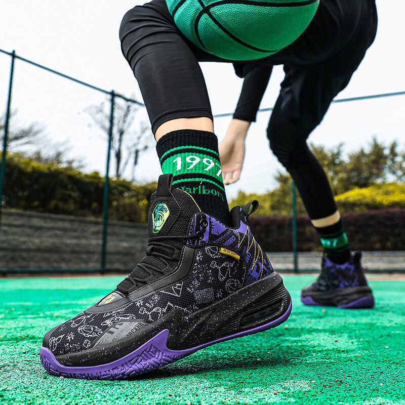 2023, pantofi sport noi, pantofi de baschet cu plasă respirabilă, cizme practice pentru liceu, pantofi pentru bărbați cu talpă rezistentă din cauciuc