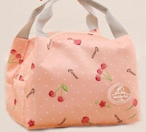 Geantă portabilă de prânz cu puncte în dungi, izolată termic, păstrează siguranța alimentelor, la cald, geantă de prânz pentru fete, femei, geantă izolată pentru cutie de prânz