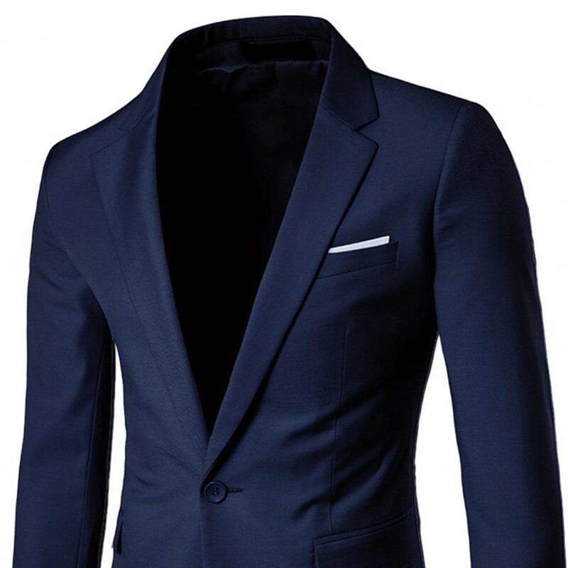 2 bucăți/set toamnă iarnă pentru bărbați blazer cu rever cu mânecă lungă cu buzunare cu un singur buton costum bărbați haină slim fit cu umăr complet ținută masculină