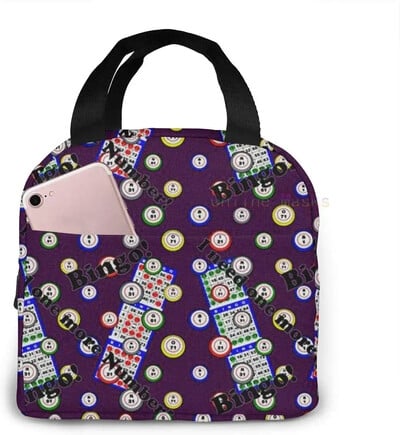 Bingo I Need One More Numbe Чанта за обяд Cooler Bag Дамска чанта Tote Bag Изолирана кутия за обяд Мека подложка Контейнер за обяд за пикник