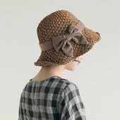 2023 m. vasaros kepurė nuo saulės Bow Skrybėlė nuo saulės Moterų vasaros Panamos šiaudinės kepurės Moteriškos paplūdimio kepurė Vasarinė kepurė nuo UV spindulių blokuojanti kepurė moterims