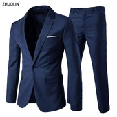 Costume pentru bărbați pentru nuntă, afaceri, 2 piese, sacouri elegante, 3 seturi, formale, pline, haine de căsătorie, pantaloni, jachete, costum de lux