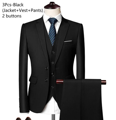 Costume pentru bărbați pentru nuntă, afaceri, 2 piese, sacouri elegante, 3 seturi, formale, pline, haine de căsătorie, pantaloni, jachete, costum de lux