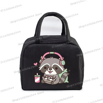 Преносима анимационна пица Raccoon Tote Thermal Lunch Box Bag Дамски офис Студентски Bento Storage Изолационни чанти Чанта за обяд за деца