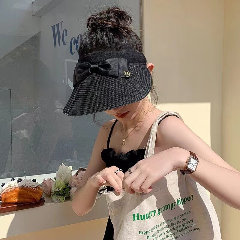 Jauns vasaras tukšs tops Rafijas salmu cepure sievietēm āra ceļojumiem pludmales sauļošanās līdzeklis pret UV izjādes saules cepure meitenei ar lielu malu priekšgala viziera vāciņš