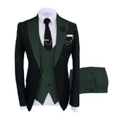 Costume pentru bărbați 3 piese croite cel mai bun bărbat mire smoking de nuntă slim fit jacquard blazer bicolor jachetă vestă pantaloni smoking îmbrăcăminte