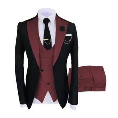 Costume pentru bărbați 3 piese croite cel mai bun bărbat mire smoking de nuntă slim fit jacquard blazer bicolor jachetă vestă pantaloni smoking îmbrăcăminte