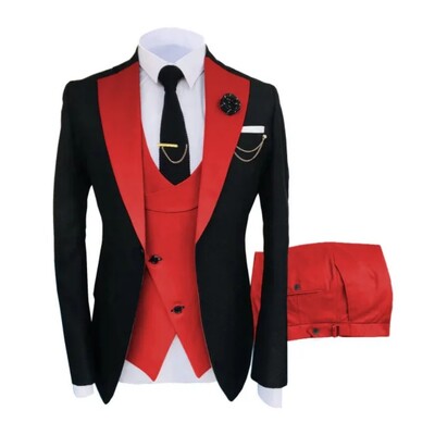 Costume pentru bărbați 3 piese croite cel mai bun bărbat mire smoking de nuntă slim fit jacquard blazer bicolor jachetă vestă pantaloni smoking îmbrăcăminte