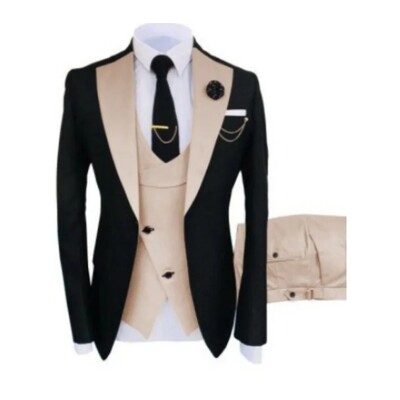 Costume pentru bărbați 3 piese croite cel mai bun bărbat mire smoking de nuntă slim fit jacquard blazer bicolor jachetă vestă pantaloni smoking îmbrăcăminte