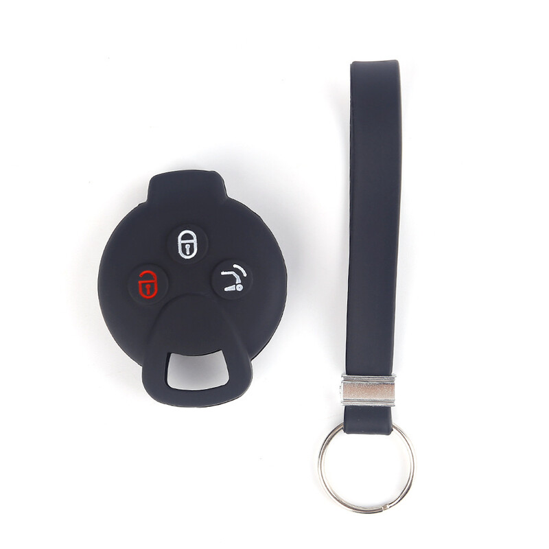 Piemērots Mercedes-Benz Smart 3 pogu viedajam silikona atslēgu vāciņam, atslēgu maisiņam, automašīnas tālvadības pults aizsargvāciņam elf