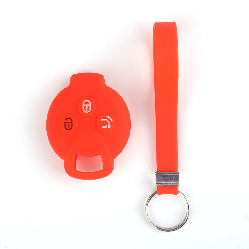 Piemērots Mercedes-Benz Smart 3 pogu viedajam silikona atslēgu vāciņam, atslēgu maisiņam, automašīnas tālvadības pults aizsargvāciņam elf