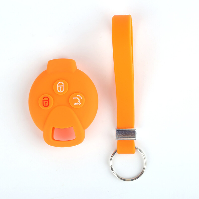 Piemērots Mercedes-Benz Smart 3 pogu viedajam silikona atslēgu vāciņam, atslēgu maisiņam, automašīnas tālvadības pults aizsargvāciņam elf