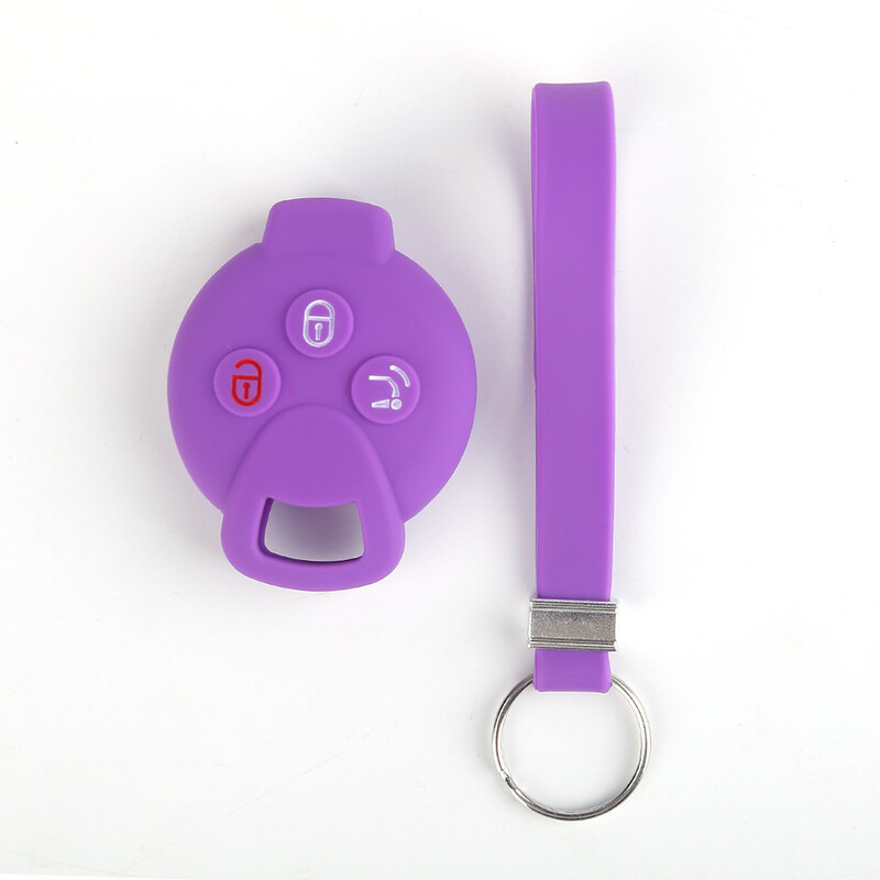 Piemērots Mercedes-Benz Smart 3 pogu viedajam silikona atslēgu vāciņam, atslēgu maisiņam, automašīnas tālvadības pults aizsargvāciņam elf