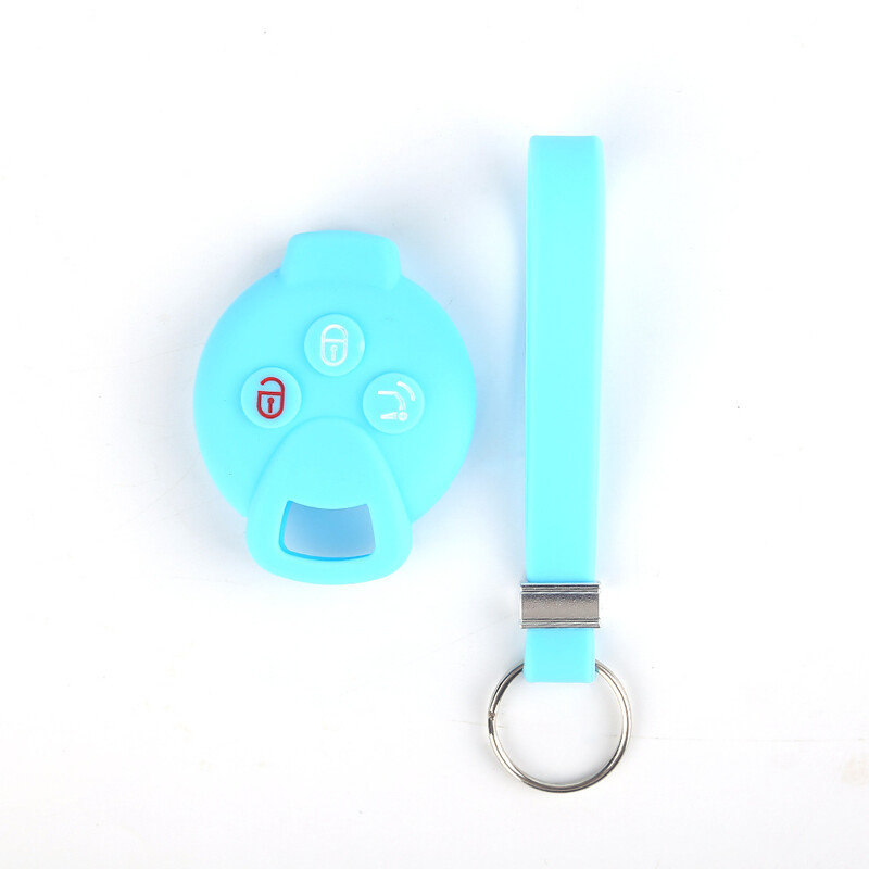 Piemērots Mercedes-Benz Smart 3 pogu viedajam silikona atslēgu vāciņam, atslēgu maisiņam, automašīnas tālvadības pults aizsargvāciņam elf