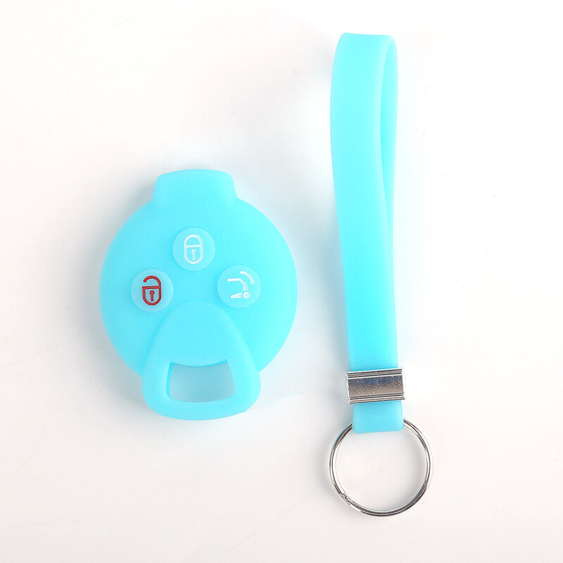 Piemērots Mercedes-Benz Smart 3 pogu viedajam silikona atslēgu vāciņam, atslēgu maisiņam, automašīnas tālvadības pults aizsargvāciņam elf