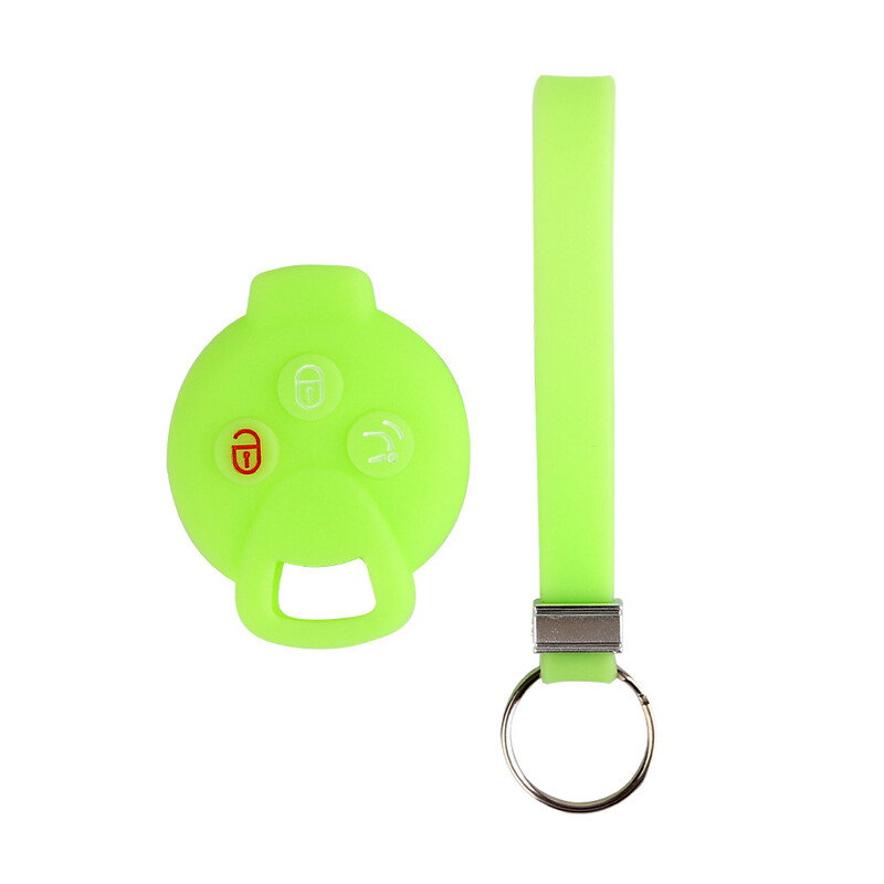 Piemērots Mercedes-Benz Smart 3 pogu viedajam silikona atslēgu vāciņam, atslēgu maisiņam, automašīnas tālvadības pults aizsargvāciņam elf