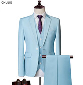 Costume de nuntă pentru bărbați Set de sacouri elegante 3 piese de lux pentru afaceri, pantaloni formali, haine, jachete 2022