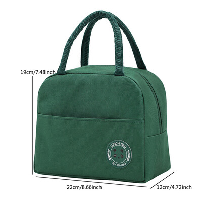 Pusdienu soma dzesētājs, pārnēsājama, izolēta kaste Oksfordas termiskā aukstā ēdiena konteiners skolas pikniks vīriešiem sievietēm, bērniem ceļojumu pusdienu kaste