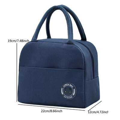Pusdienu soma dzesētājs, pārnēsājama, izolēta kaste Oksfordas termiskā aukstā ēdiena konteiners skolas pikniks vīriešiem sievietēm, bērniem ceļojumu pusdienu kaste