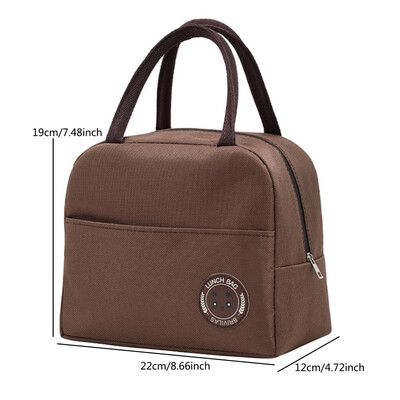 Pusdienu soma dzesētājs, pārnēsājama, izolēta kaste Oksfordas termiskā aukstā ēdiena konteiners skolas pikniks vīriešiem sievietēm, bērniem ceļojumu pusdienu kaste