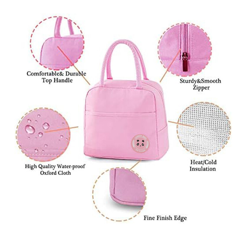 Pusdienu soma dzesētājs, pārnēsājama, izolēta kaste Oksfordas termiskā aukstā ēdiena konteiners skolas pikniks vīriešiem sievietēm, bērniem ceļojumu pusdienu kaste