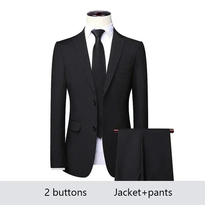 Costume pentru bărbați Nuntă 3 bucăți 2 set complet de înaltă calitate, elegante, de lux, veste de modă, vestă, pantaloni, blaze, 2024, costume formale pentru adulți
