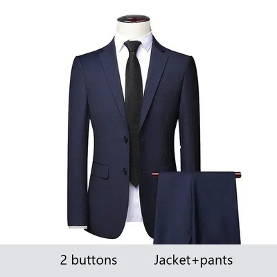 Costume pentru bărbați Nuntă 3 bucăți 2 set complet de înaltă calitate, elegante, de lux, veste de modă, vestă, pantaloni, blaze, 2024, costume formale pentru adulți