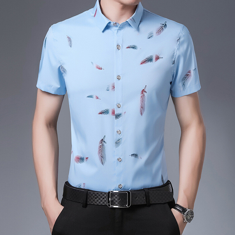 Ljetna muška košulja kratkih rukava Prozračna košulja koja se ne glača Cool i udobna majica kratkih rukava s isporukom